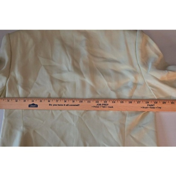 Rena Rowan Silk Blend Two Piece Suit Light Green Blazer Pants Size 8 - Picture 6 of 12